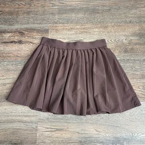 Love Streak Brown Skort Large Shorts Pleated Sporty Dance Activewear Casual